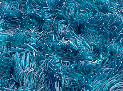 Abstract 3D Wave - blue animation art direction concept art design houdini illustration octane render