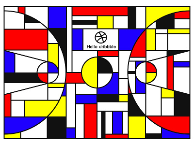 The mondrian basketball court by dewily163 on Dribbble