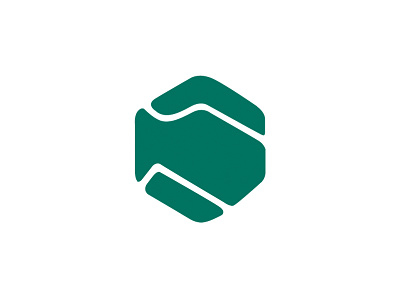 Financial Trust - Handshake logo bank branding design green hands handshake icon identity logo