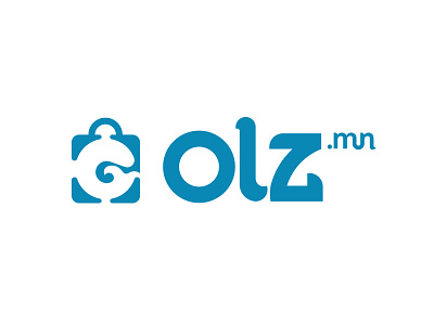 Olz.mn logo bag blue fish logo olz shop site