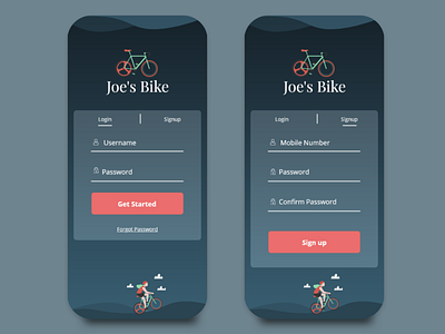 Rent a BIke App app app design login design login form login page login screen mobile mobile app mobile app design mobile design mobile ui ui ui ux ui design uidesign uiux user experience user interface user interface design userinterface