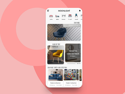 Furniture App Homepage