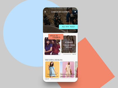 Fashion Store Homepage app design app designer app ui apparel eccomerce app fashion app home screen homepage homepage design homepagedesign mobile mobile app mobile app design mobile design mobile ui ui ui ux ui design uidesign uiux