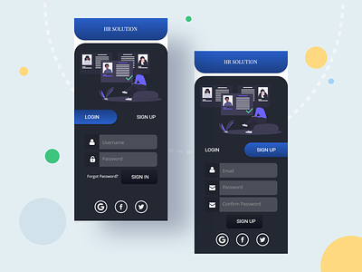 Login and Sign up Screen of HR APP Solution daily 100 challenge daily ui login login design login form login page login screen sign up signup signup form signup page signup screen signupform ui ui ux ui design uidesign uiux user interface