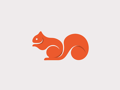 Squirrel logo orange squirrel