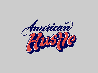 American Hustle illustrator lettering logo typography vector