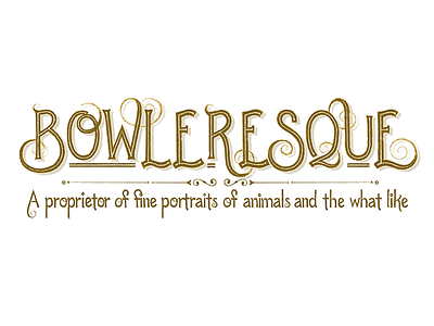 Bowleresque bowleresque design lettering logo