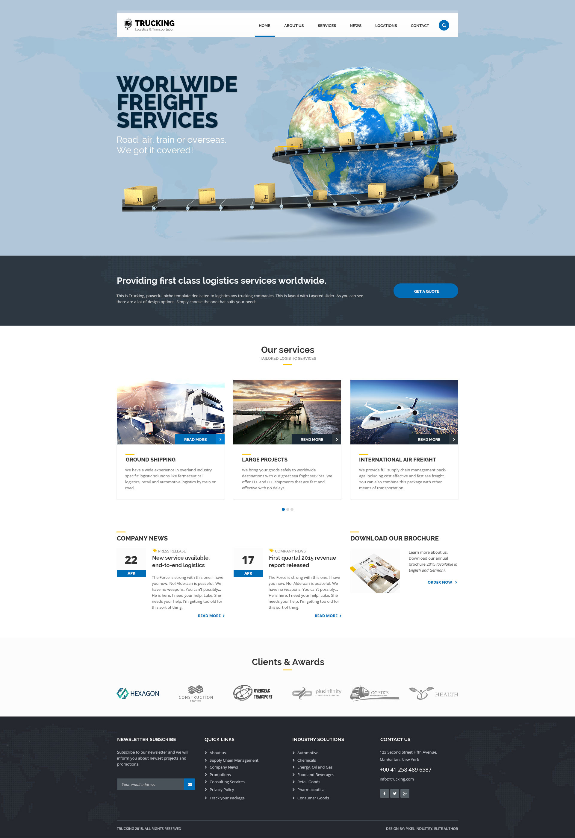 Shipping Website Template Pitpolar