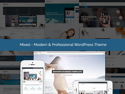 Mixed Modern And Professional Wordpress Theme blog business corporate multipurpose one page parallax portfolio responsive retina wordpress theme
