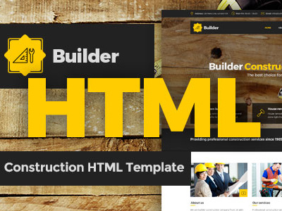 Builder - Simple Construction HTML Template construction business template construction html template construction website template premium template web design