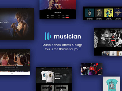 Musician Music Artist Music Band Music Blog Website Template Pix