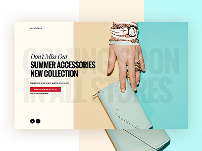 Launchbuzz Series - Shop New Collection coming soon design shop ui ux