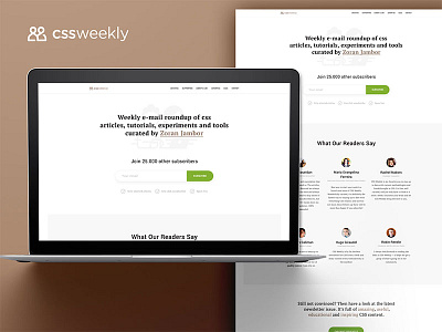Cssweekly Redesign newsletter design ux ux design web design