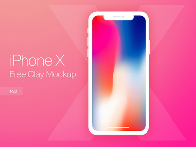 iPhone X Clay Free Mockup
