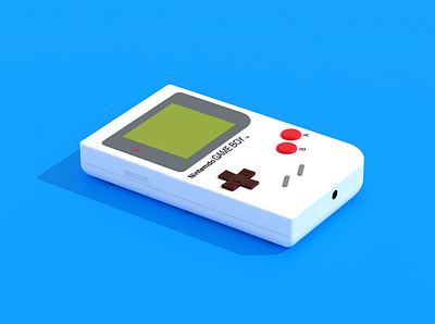 Game Boy by Blender 3d design icon illustration