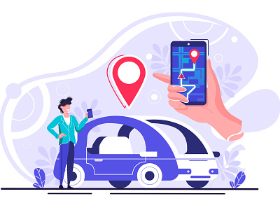 Gps system character get taxi gps guide internet itinerary location map point mobile navigator order online passenger path pathway phone positioning road route screen search
