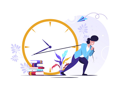 Working time management alarm business character clock countdown counter deadline design device early network reminder school team technology time timer wake watch work