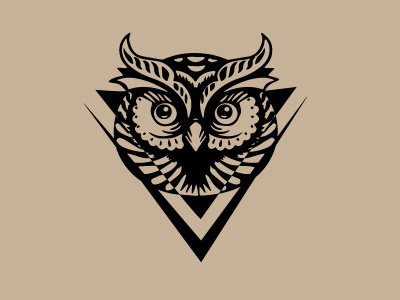 Owl creative flat design unique