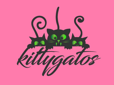 Kittygatos creative flat logo