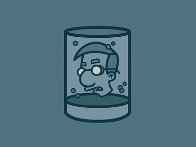 Everything's Coming Up aliens head illustration jar milhouse nerd simpsons