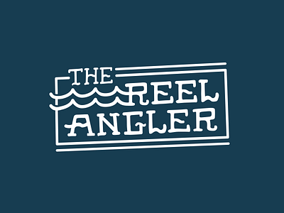 The Reel Angler angler fishing identity lettering logo reel typography