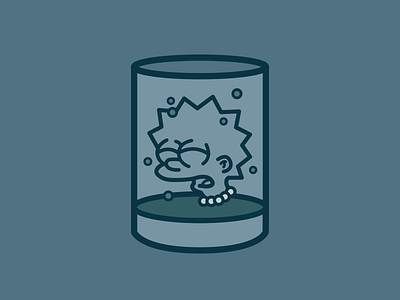 I am the Lizard Queen! aliens head in a jar illustration lisa simpson the simpsons