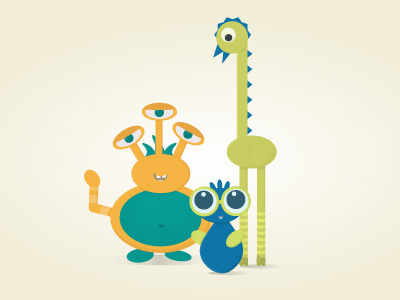 Dribbble Debut characters debut graphic design illustration monsters