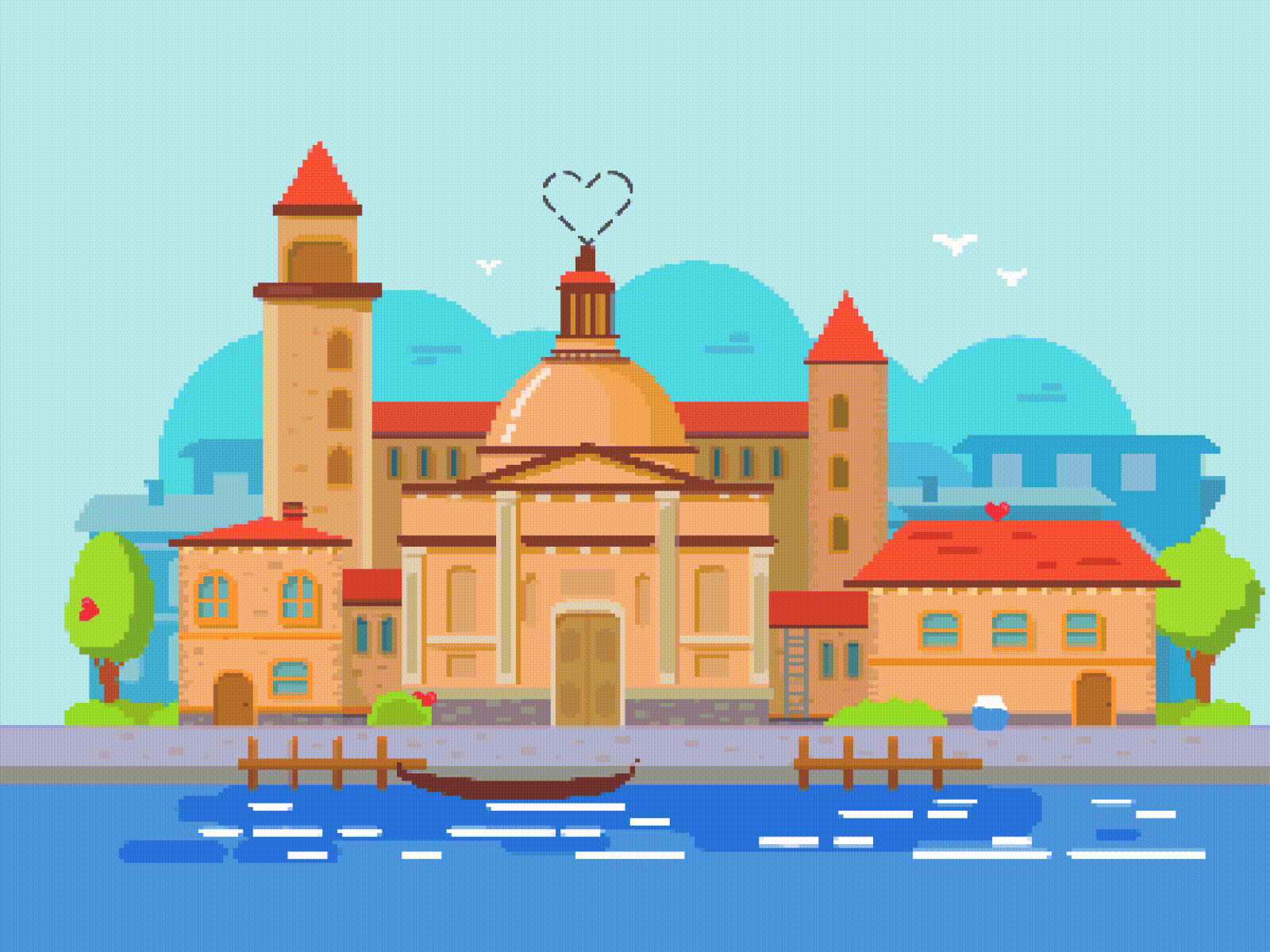 Venise Arcade Game - Animated pixelart