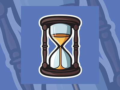 Decades - Discord server Logo branding design flat gaming horloge hourglass identity illustration illustrator logo