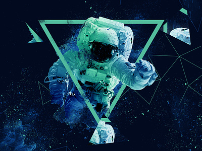 Space abstract astronaut blue design ilustration ilustrator photoshop space