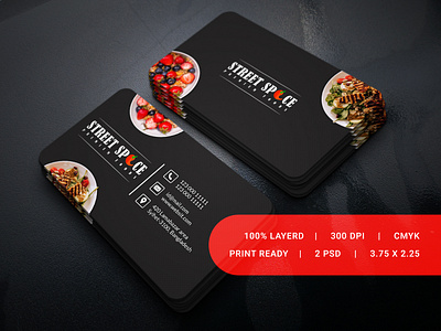 Food Business Card - Street Spice burger business card chef business card coffee corporate corporate business card creative creative business card dj drink business card dvd fast food flyer modern modern business card night party photography photography business card pizza