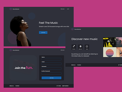 Soundwave - Music streaming app app design music music app music player streaming app vector website