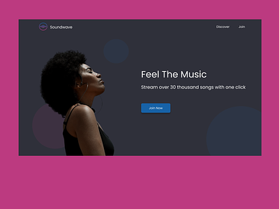 Music Streaming Web Application Landing Page design music music app music player streaming app ui ux web website