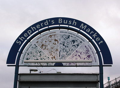 Shepherd's Bush Market branding design digital forhire freehand freelance freelance designer graphics illustraor sign type