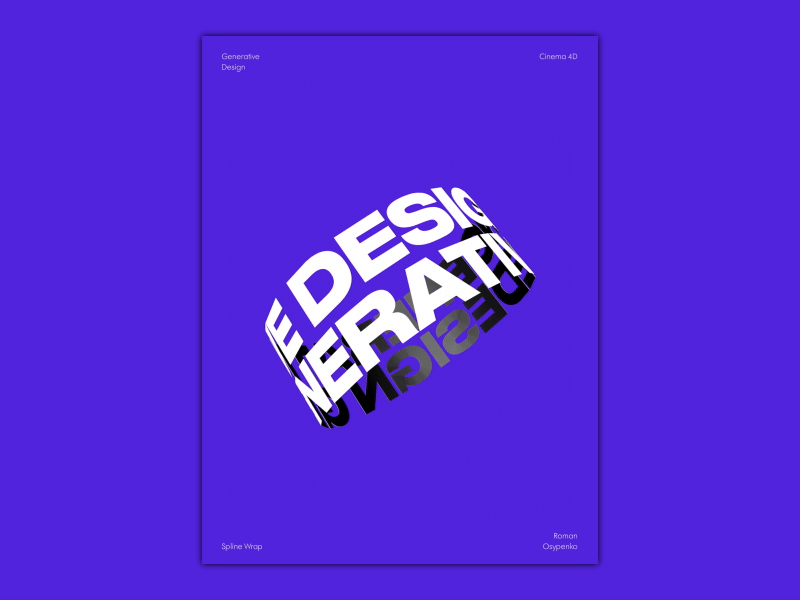 Spinning Typography Poster 3d animation c4d cinema4d design generative design graphics illustration poster typography