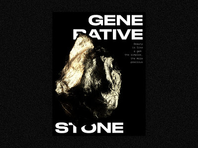 Generative Stone 3d c4d cinema4d design generative design graphics illustration poster typography