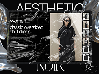 Aesthetic Noir 3d branding cinema4d concept design digital graphic design grid promo swiss typography ui ui ux ux web web design website