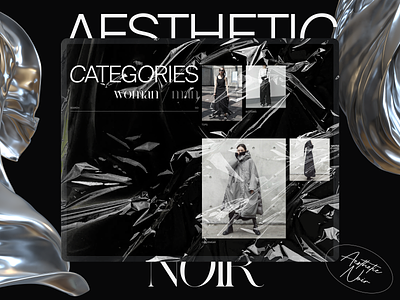 Aesthetic Noir 3d branding cinema4d concept design digital graphic design grid promo swiss typography ui ui ux ux web web design website