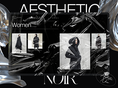 Aesthetic Noir 3d branding cinema4d concept design digital graphic design grid promo swiss typography ui ui ux ux web web design website