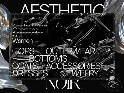 Aesthetic Noir 3d branding cinema4d concept design digital graphic design grid promo swiss typography ui ui ux ux web web design website