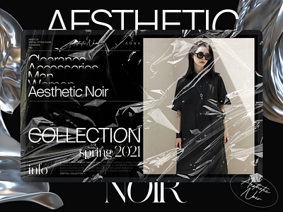 Aesthetic Noir 3d branding cinema4d concept design digital graphic design grid promo swiss typography ui ui ux ux web web design website