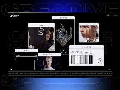 Creative Spot concept design digital e commerce fashion interface marketplace minimalism swissdesign typography ui ux webdesign website websiteconcept websitedesign сlean