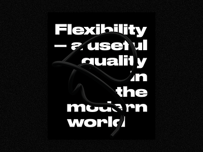 Flexibility Poster 3d c4d cinema4d design graphics illustration poster typography