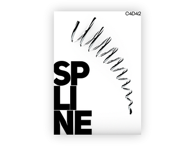 Spline Poster 3d c4d cinema4d design graphics illustration poster typography