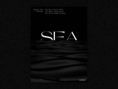 Sea Poster 3d c4d cinema4d design graphics illustration poster typography