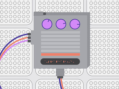LOVO - Controller 1 of 4 animation computer controls data dials flat flatdesign illustration motion wires