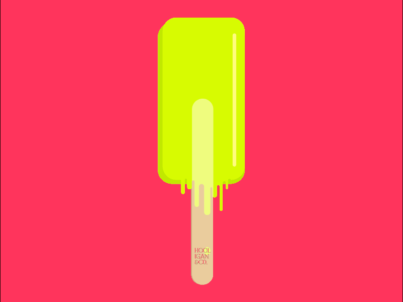 Melting popsicle gif hot ice cream melting popsicle script type summer type animation typography