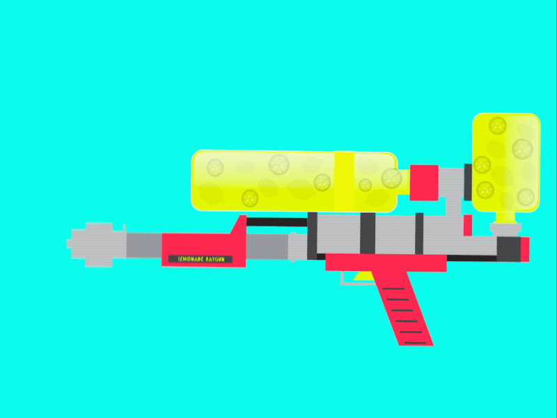 Lemonade raygun water raygun type animation water pistol lemonade super soaker lemon