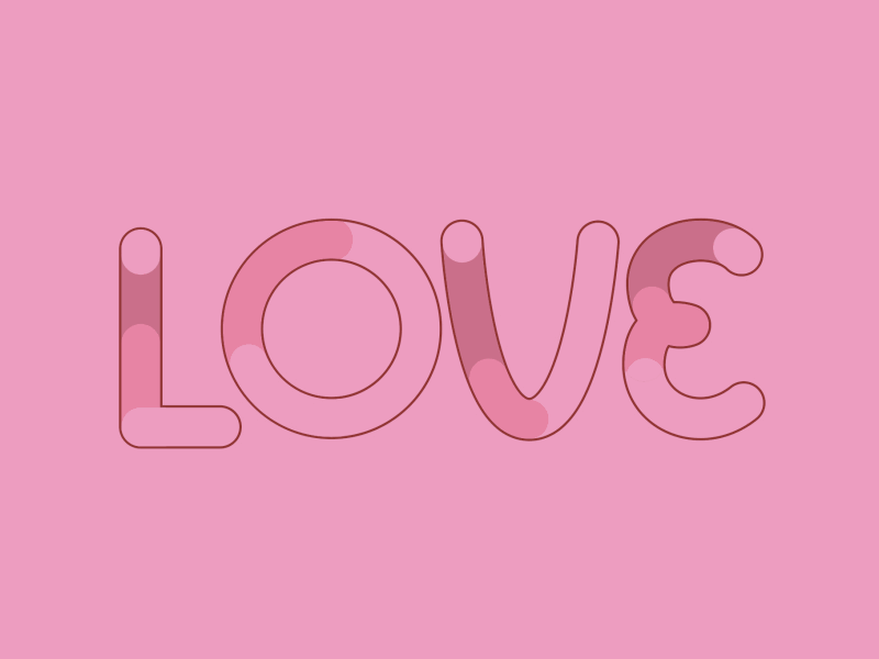 Love gif hand lettering heart love type typography valentines day