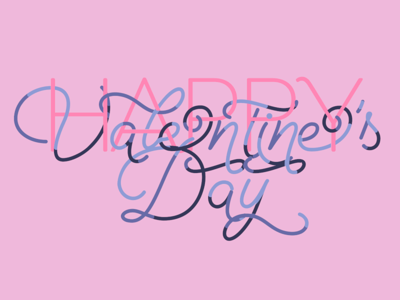 Happy Valentine's day gif love mograph type type animation typography valentine day